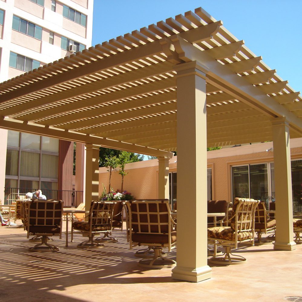 Tan Alumawood lattice panel structure, product detail
